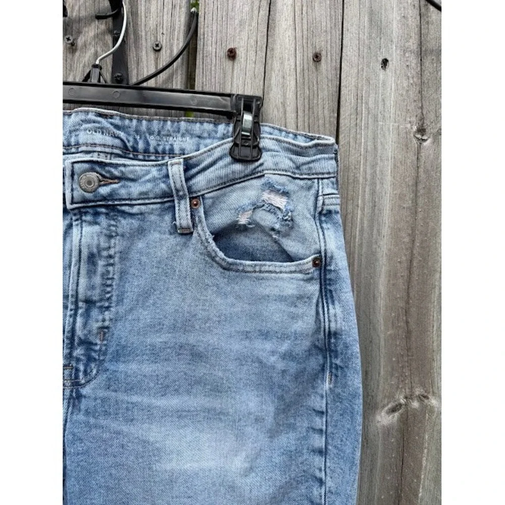 High Waisted Old Navy Jeans Womens 10 Blue O.G. Straight Light Wash Denim Pants